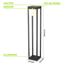 Load image into Gallery viewer, Brimmel Dikosa LED Solar Bollard with Motion Sensor LED 3000K IP44