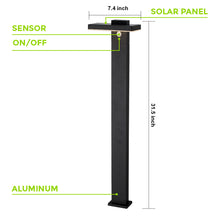 Load image into Gallery viewer, Brimmel Travisa Bollard LED Solar Bollard with Motion Sensor LED 3000K IP44