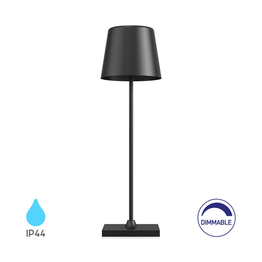 BRAYTRON TOWER 1X3W BLC 3000K IP44 DIMMABLE RCH TABLE LAMP