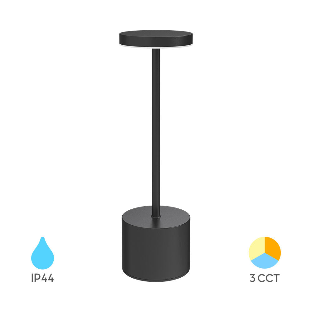 BRAYTRON LU E 1X2W BLC 3IN1 IP44 RCH TABLE LAMP