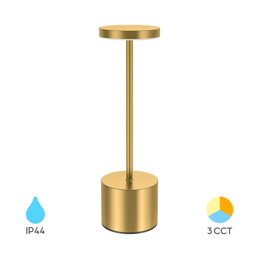 BRAYTRON LU E 1X2W GLD 3IN1 IP44 RCH TABLE LAMP