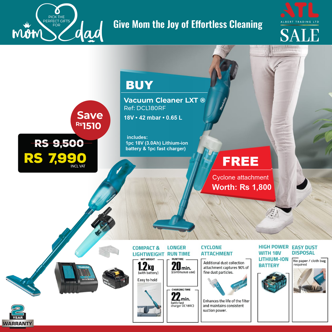 Makita Handheld Cordless Vacuum Cleaner LXT 18V