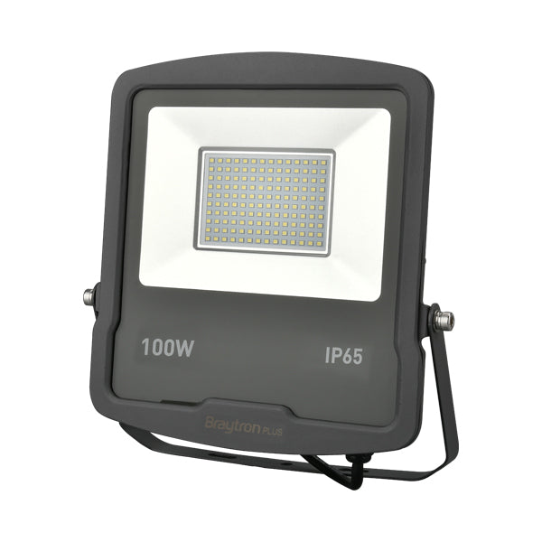 Braytron-FLOOD-SL-100W-GRY-3000K-IP65-LED FLOODLIGHT