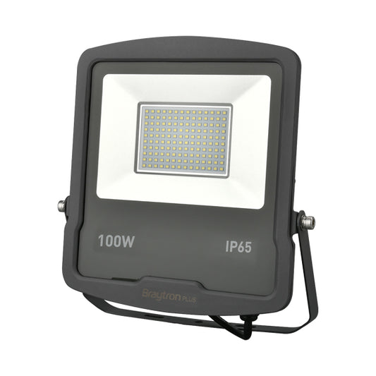 Braytron-FLOOD-SL-100W-GRY-3000K-IP65-LED FLOODLIGHT