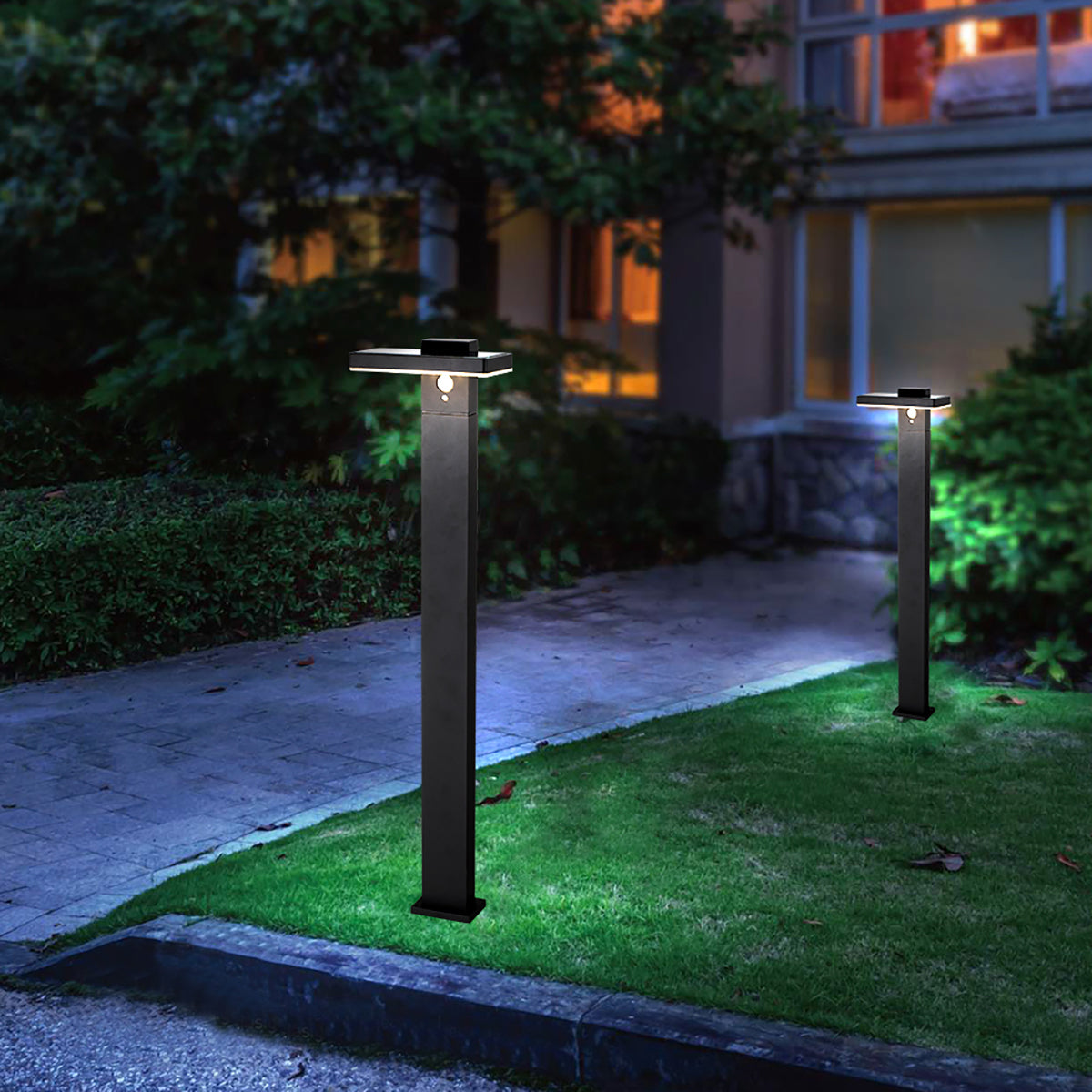 Brimmel Travisa Bollard LED Solar Bollard with Motion Sensor LED 3000K –  Albert Trading, image size:1200x1200