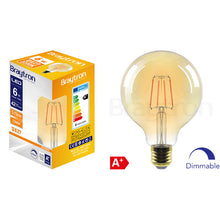 Load image into Gallery viewer, BRAYTRON ADVANCE E27 G95-DIMMABLE LED BULB 6W 2200K
