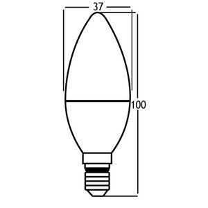 BRAYTRON ADVANCE E14 C37 CANDLE LED BULB 5W 3000K